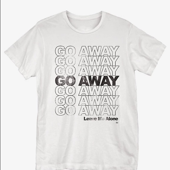 Hot Topic Go Away T-Shirt (Emo/Goth Style) - Picture 1 of 2